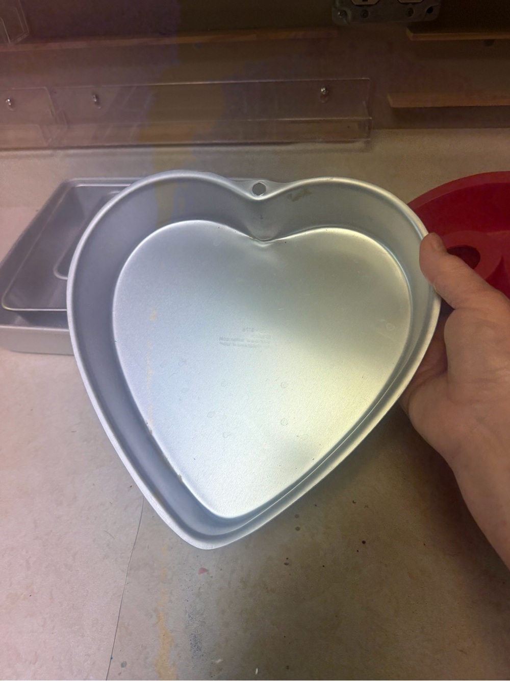 Heart-Shaped Baking Pan - Silver